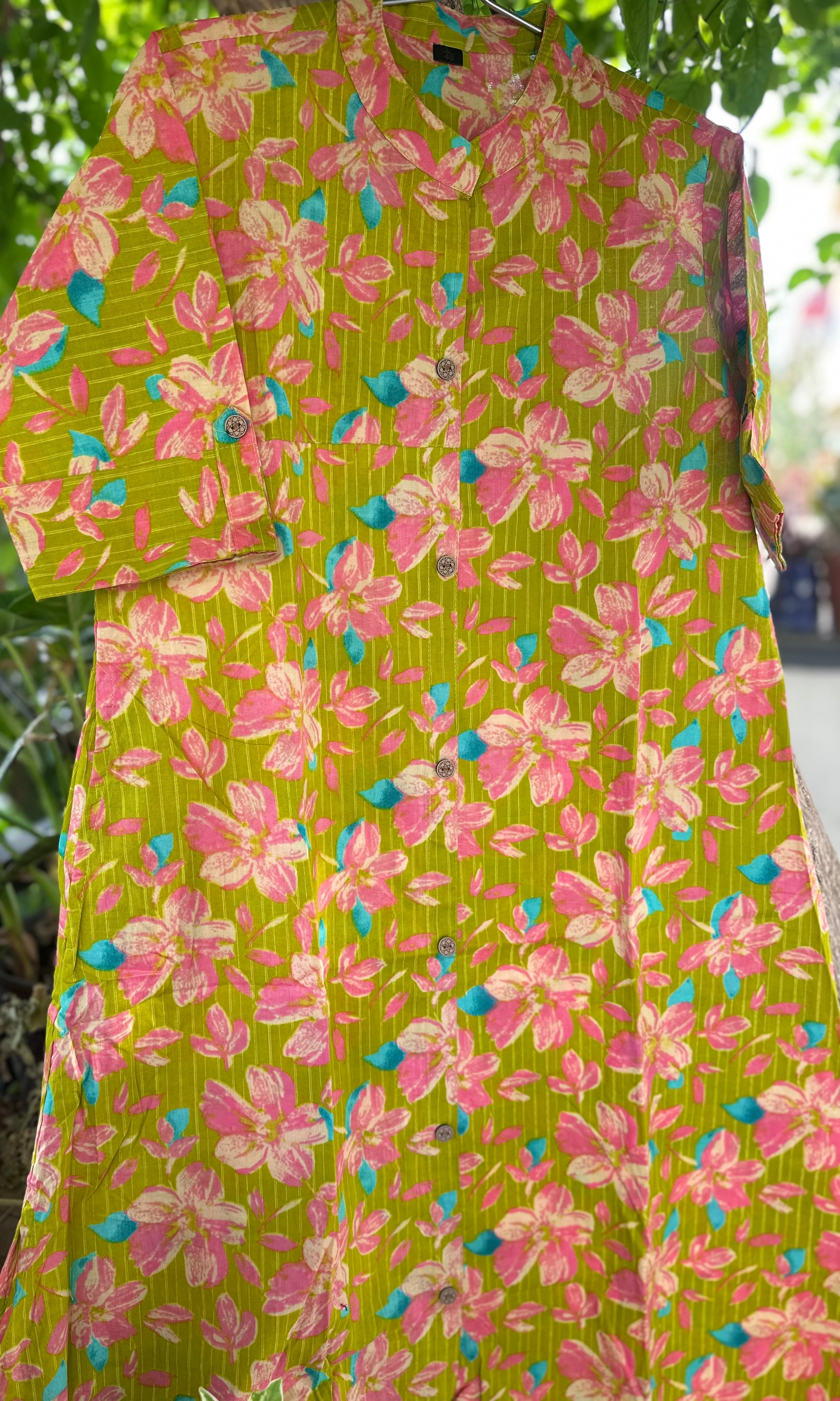 Green Floral Print Co-ord Set