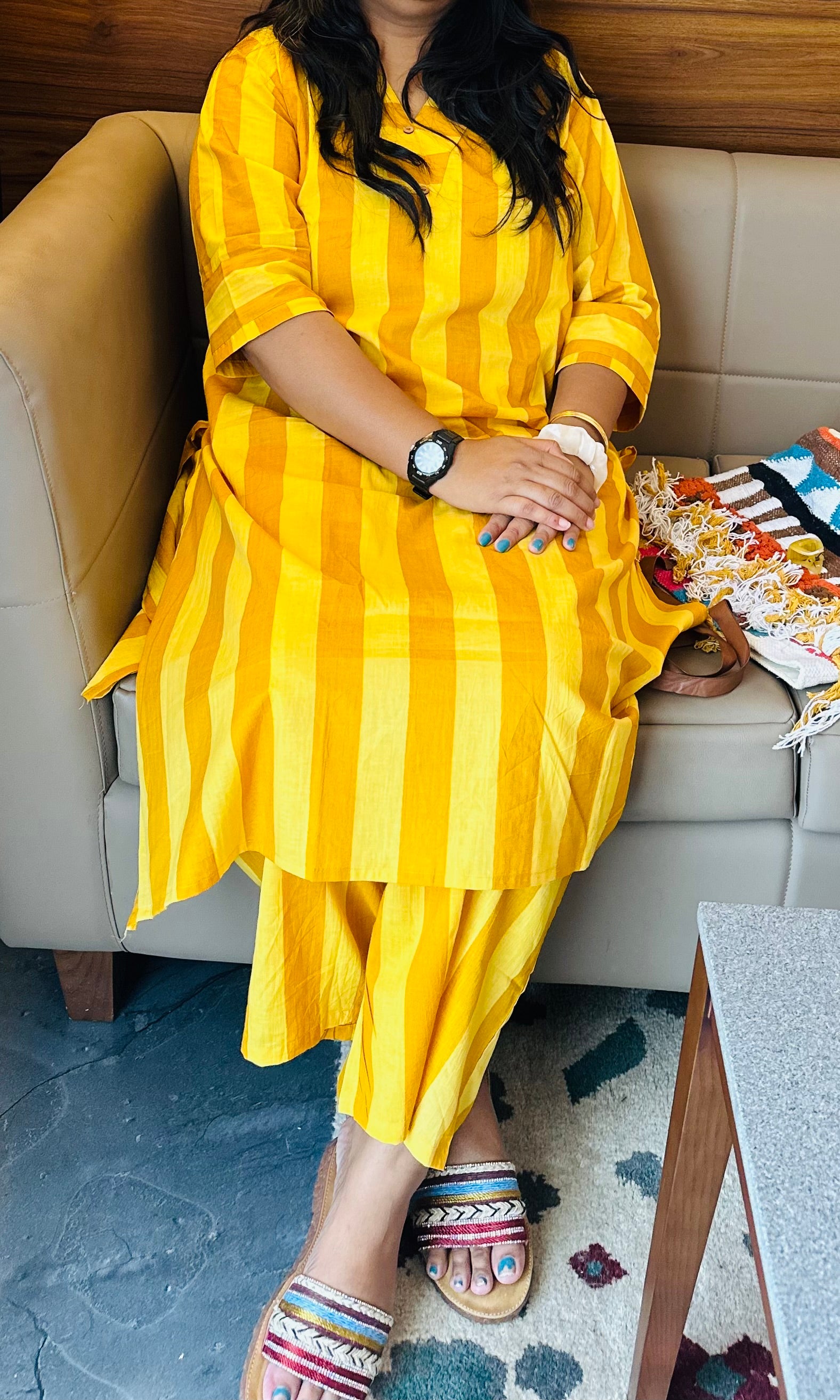 Pure Cotton Striped Co-ord Set