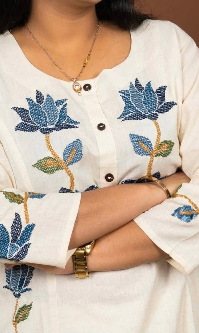 Khadi Cotton Set with Embroidery