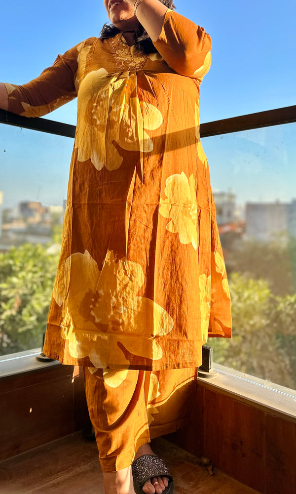Mustard Yellow Kurta Pant Set