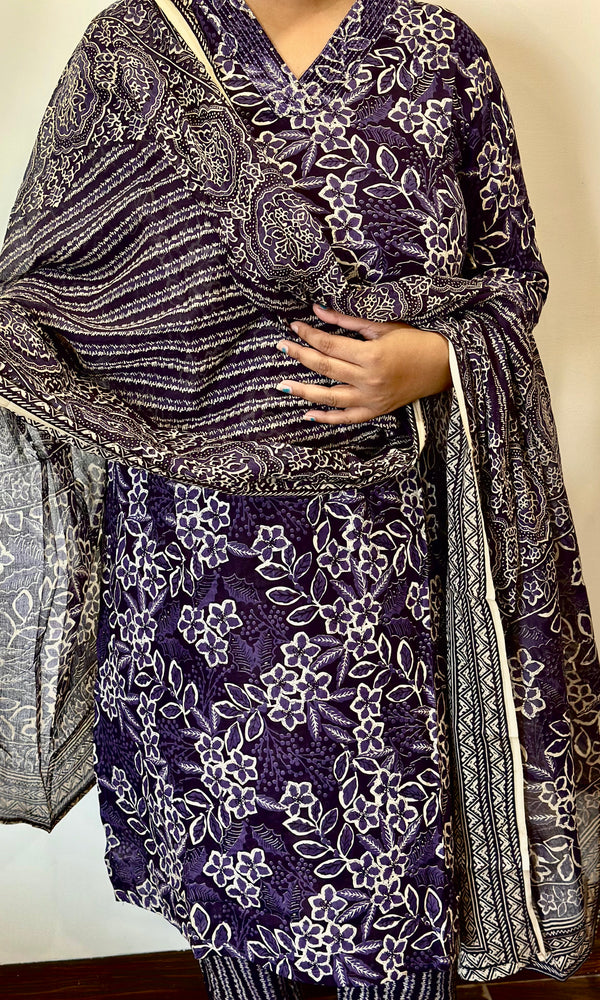 Purple Kurta Set