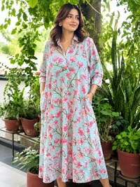 Cherry Blossom Pure Cotton Loose Fit Dress