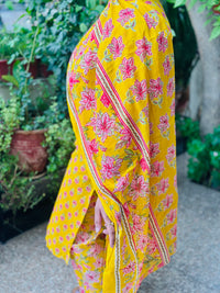 Sunshine Yellow Floral Kurta Set
