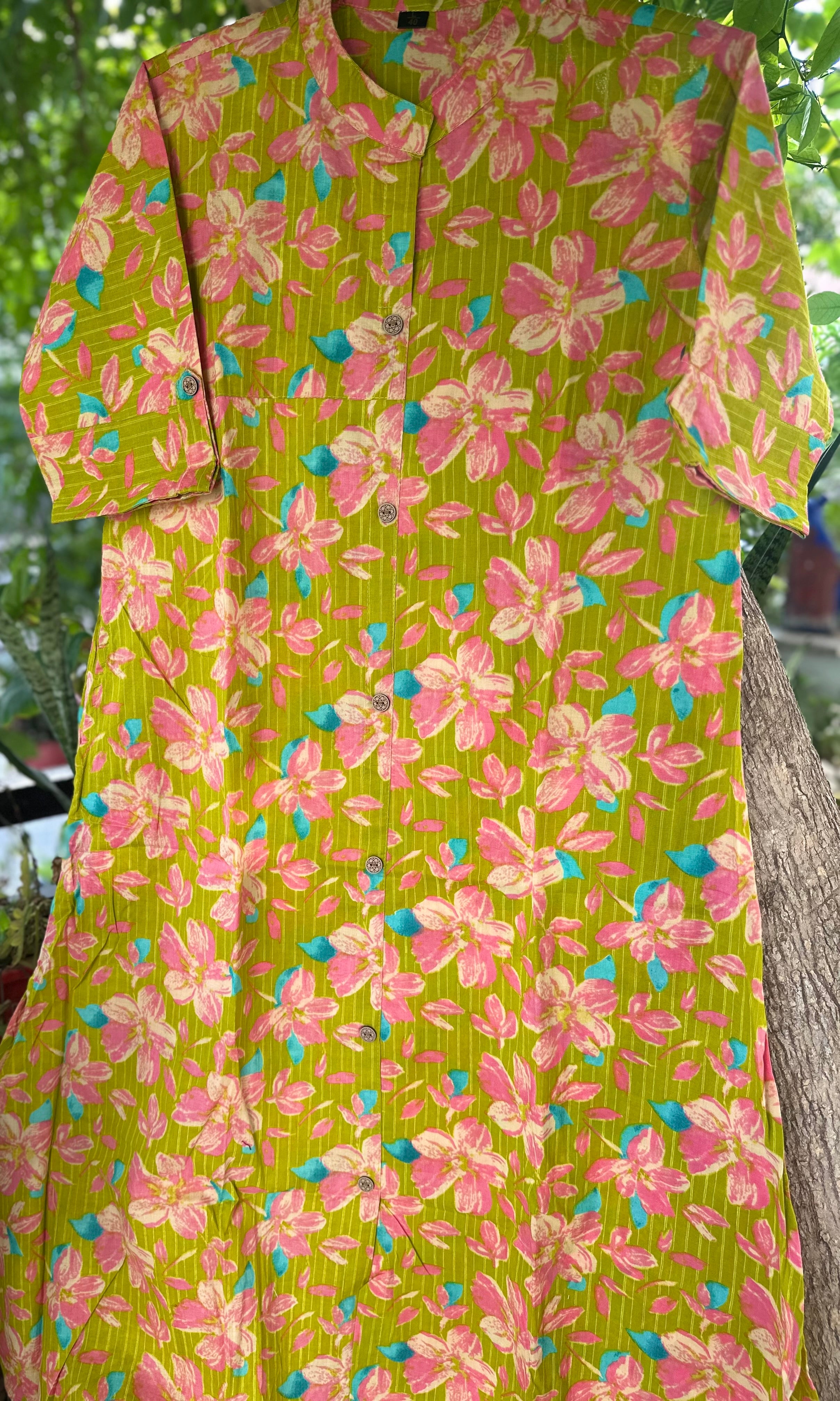 Green Floral Print Co-ord Set