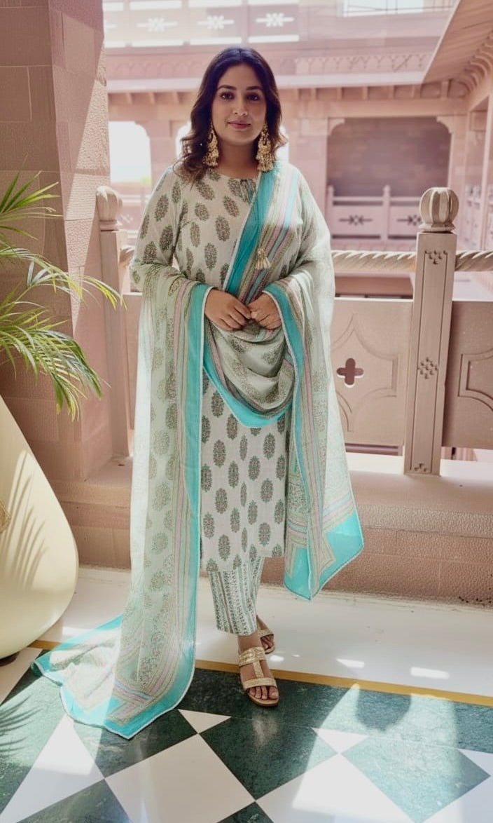 Block Printed Suit Set