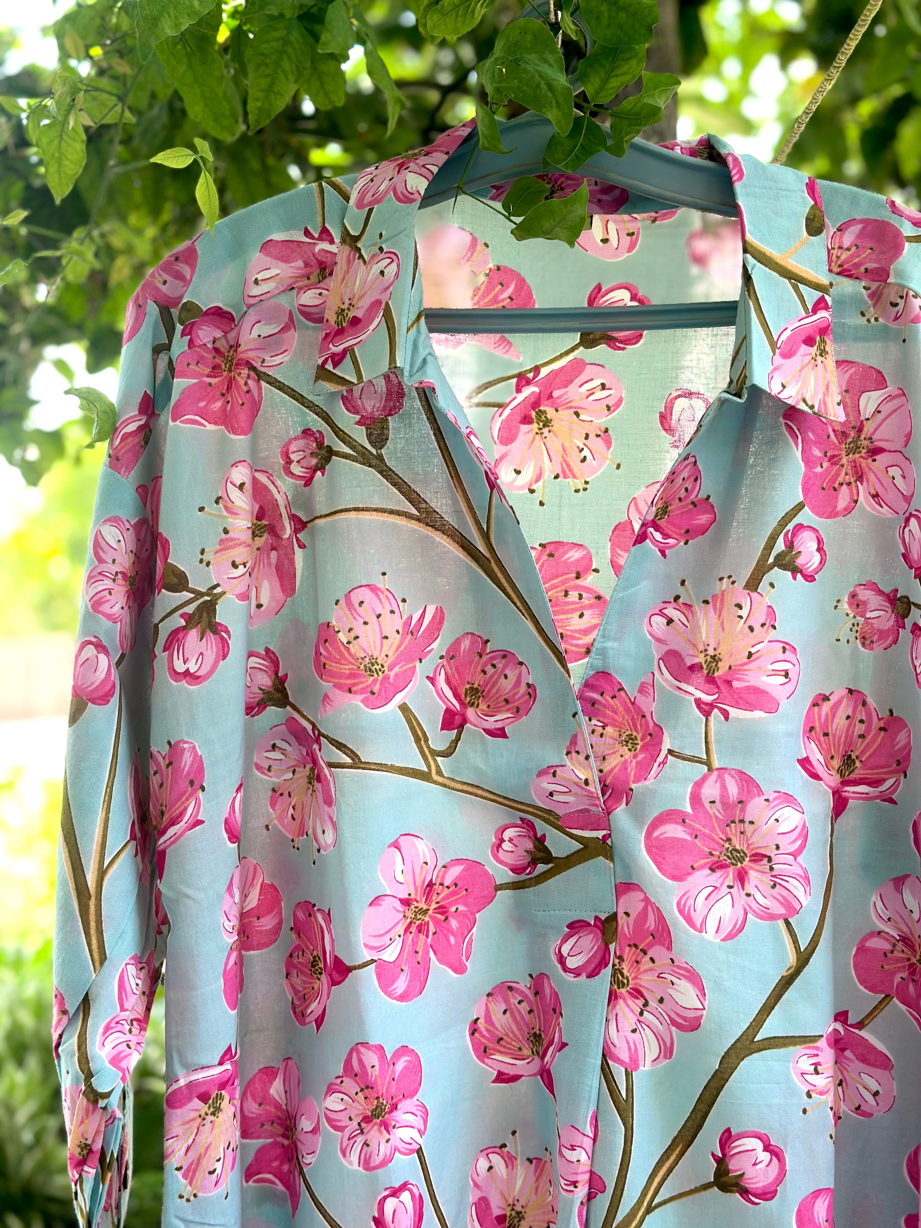 Cherry Blossom Pure Cotton Loose Fit Dress