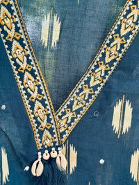 Teal Blue Cotton Kurta Set for Women
