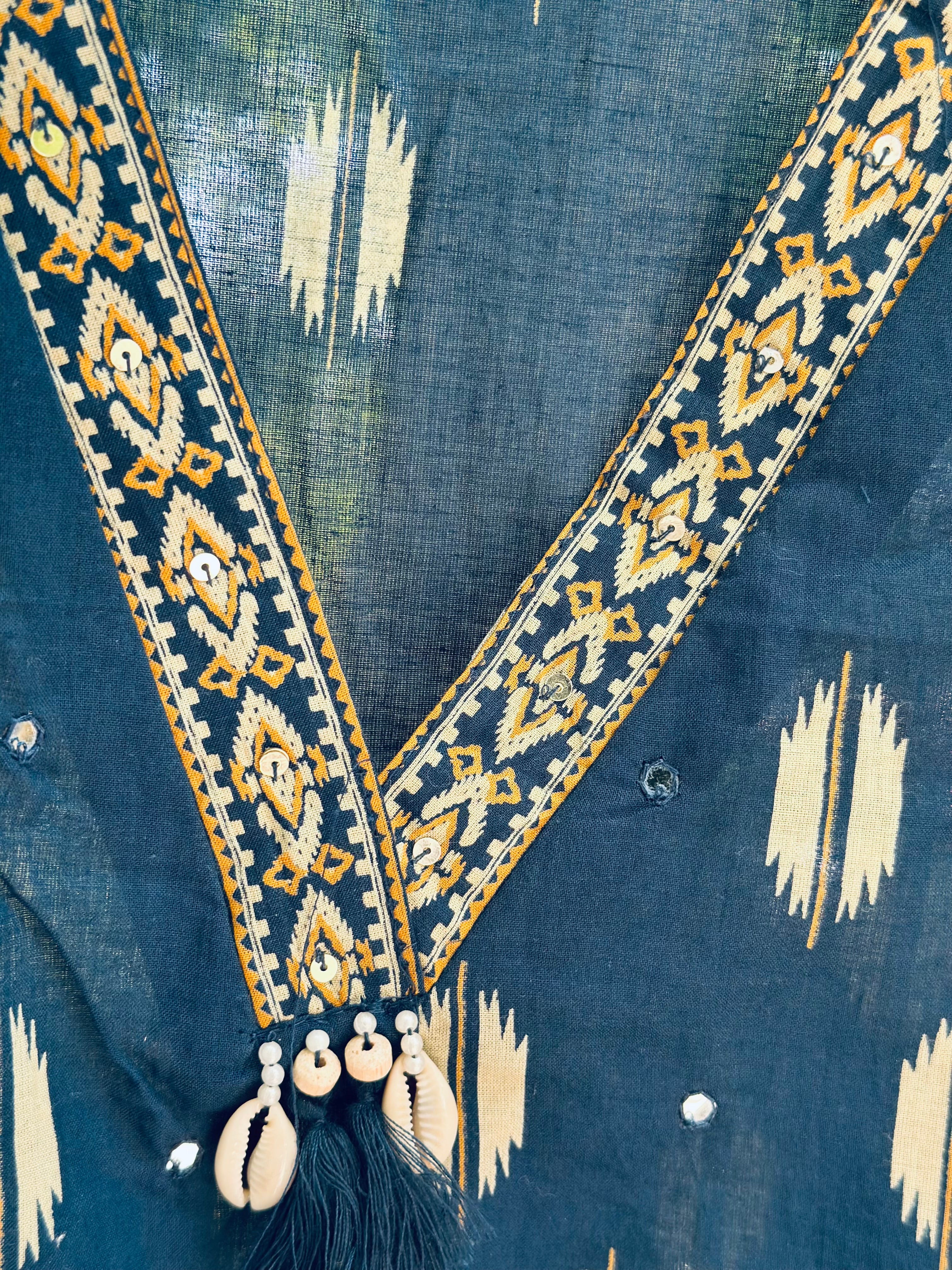 Teal Blue Cotton Kurta Set for Women