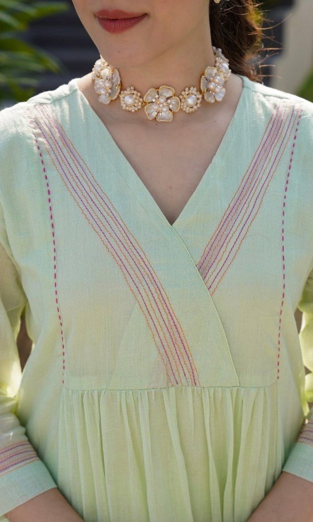 Brush Paint Kurta Set