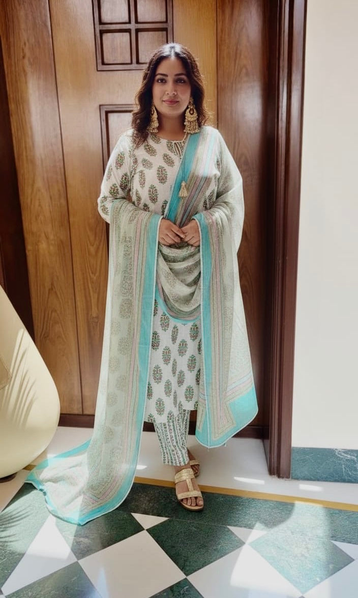 Block Printed Suit Set